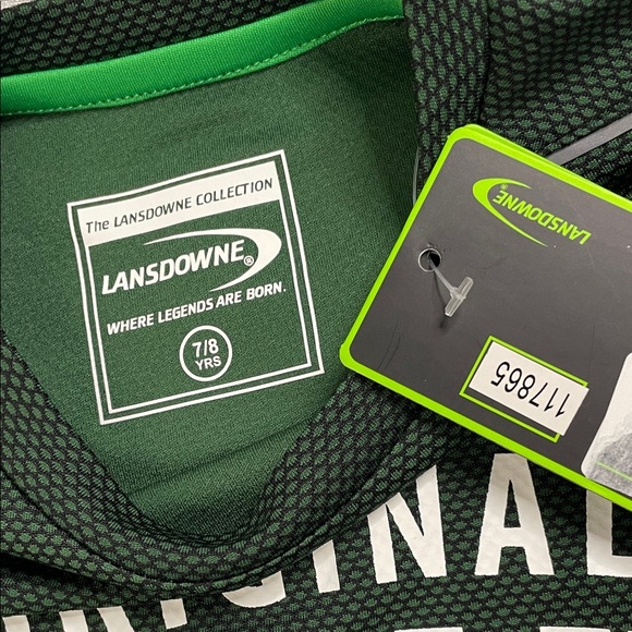 Lansdowne Ireland Athletic Dept Performance Soccer T-Shirt Green Kids 7/8 Years - Picture 4 of 8